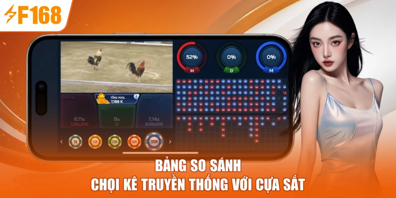 Bảng so sánh chọi kê truyền thống với cựa sắt